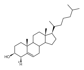 4β-deuterio-cholest-5-en-3β-ol Structure