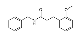 N-Benzyl-β-(2-methoxyphenyl)-propionamid结构式