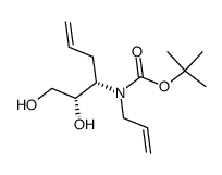 (2S,3S)-N-allyl-N-tert-butoxycarbonyl-3-amino-5-hexen-1,2-diol结构式