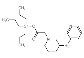 Pyridinium,1-[2-oxo-2-[(tripropylstannyl)oxy]ethyl]-3-(3-pyridinylmercurio)-, iodide (9CI) structure