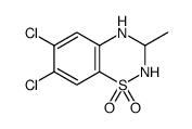 6,7-Dichloro-3,4-dihydro-3-methyl-2H-1,2,4-benzothiadiazine 1,1-dioxide结构式