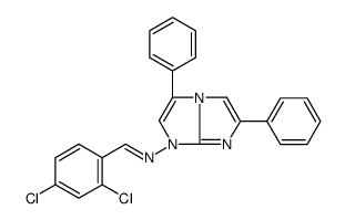 1-(2,4-dichlorophenyl)-N-(3,6-diphenylimidazo[1,2-a]imidazol-1-yl)methanimine Structure
