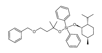 (1R,2S,5R)-(3-benzyloxy-1,1-dimethylpropoxy)-(2-isopropyl-4-methylcyclohexyloxy)diphenylsilane Structure