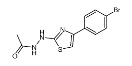 acetic acid N'-[4-(4-bromo-phenyl)-thiazol-2-yl]-hydrazide Structure
