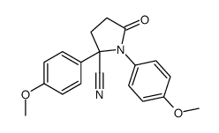 1,2-bis(4-methoxyphenyl)-5-oxopyrrolidine-2-carbonitrile结构式