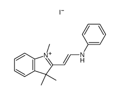 2-(2-Anilino-vinyl)-1,3,3-trimethyl-3H-indolium-jodid结构式
