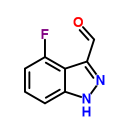 4-氟-1H-吲唑-3-甲醛结构式