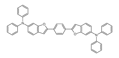 N,N-diphenyl-2-[4-[6-(N-phenylanilino)-1-benzofuran-2-yl]phenyl]-1-benzofuran-6-amine Structure