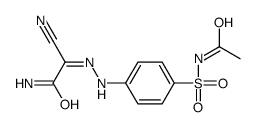 N-[4-(acetylsulfamoyl)anilino]-2-amino-2-oxoethanimidoyl cyanide Structure