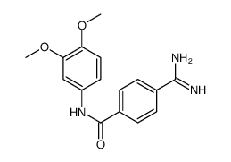 4-carbamimidoyl-N-(3,4-dimethoxyphenyl)benzamide结构式