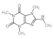 1H-Purine-2,6-dione,3,7-dihydro-1,3,7-trimethyl-8-(methylamino)- structure