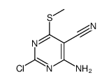 5-Pyrimidinecarbonitrile, 4-amino-2-chloro-6-(Methylthio) Structure