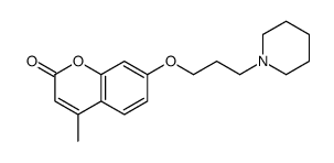 4-methyl-7-(3-piperidin-1-ylpropoxy)chromen-2-one结构式