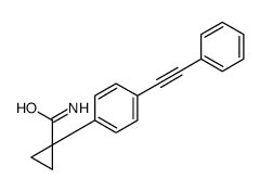 1-[4-(2-phenylethynyl)phenyl]cyclopropane-1-carboxamide Structure