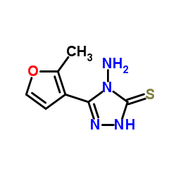 4-AMINO-5-(2-METHYL-3-FURYL)-4H-1,2,4-TRIAZOLE-3-THIOL Structure