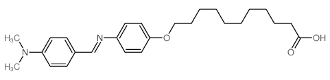 11-[4-[(4-dimethylaminophenyl)methylideneamino]phenoxy]undecanoic acid结构式