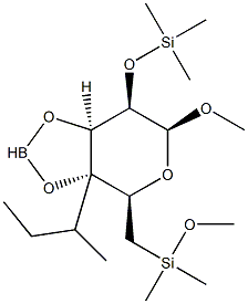 alpha-D-Galactopyranoside, methyl 2,6-bis-O-(trimethylsilyl)-, cyclic butylboronate结构式