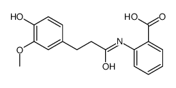2-[3-(4-hydroxy-3-methoxyphenyl)propanoylamino]benzoic acid Structure
