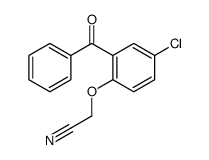2-(2-benzoyl-4-chlorophenoxy)acetonitrile Structure