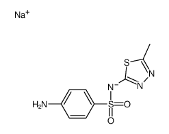 sodium,(4-aminophenyl)sulfonyl-(5-methyl-1,3,4-thiadiazol-2-yl)azanide Structure