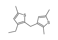 2-[(2,5-dimethylthiophen-3-yl)methyl]-3-ethyl-5-methylthiophene Structure