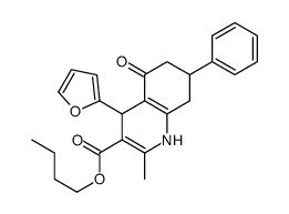 butyl 4-(furan-2-yl)-2-methyl-5-oxo-7-phenyl-4,6,7,8-tetrahydro-1H-quinoline-3-carboxylate Structure