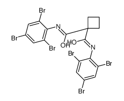 1-N,1-N'-bis(2,4,6-tribromophenyl)cyclobutane-1,1-dicarboxamide结构式