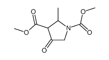 dimethyl 2-methyl-4-oxopyrrolidine-1,3-dicarboxylate结构式