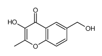 3-hydroxy-6-(hydroxymethyl)-2-methylchromen-4-one结构式
