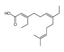 3,7-diethyl-11-methyldodeca-2,6,10-trienoic acid Structure
