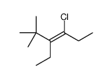 4-chloro-3-ethyl-2,2-dimethylhex-3-ene结构式