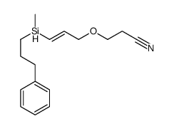 3-[3-[methyl(3-phenylpropyl)silyl]prop-2-enoxy]propanenitrile结构式