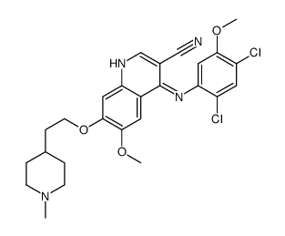 4-[(2,4-DICHLORO-5-METHOXYPHENYL)AMINO]-6-METHOXY-7-[2-(1-METHYL-4-PIPERIDINYL)ETHOXY]-3-QUINOLINECARBONITRILE结构式