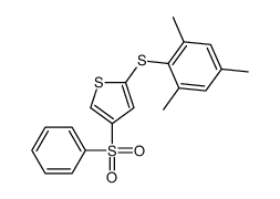 4-(benzenesulfonyl)-2-(2,4,6-trimethylphenyl)sulfanylthiophene结构式