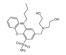 5-{[Bis-(2-hydroxy-ethyl)-amino]-methyl}-3-butylamino-2-phenoxy-benzenesulfonamide Structure
