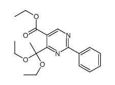 ethyl 4-(1,1-diethoxyethyl)-2-phenylpyrimidine-5-carboxylate结构式
