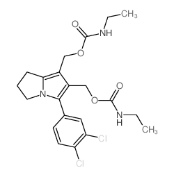 Carbamic acid, ethyl-, [5-(3,4-dichlorophenyl)-2, 3-dihydro-1H-pyrrolizine-6,7-diyl]bis(methylene) ester picture