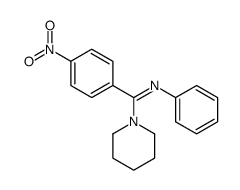 1-(4-nitrophenyl)-N-phenyl-1-piperidin-1-ylmethanimine结构式