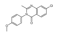 7-chloro-3-(4-methoxyphenyl)-2-methylquinazolin-4-one结构式