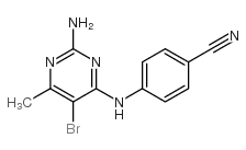 Benzonitrile,4-[(2-amino-5-bromo-6-methyl-4-pyrimidinyl)amino]- structure