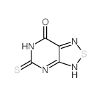 3-sulfanylidene-8-thia-2,4,7,9-tetrazabicyclo[4.3.0]nona-1,6-dien-5-one结构式