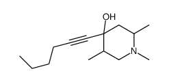 4-hex-1-ynyl-1,2,5-trimethylpiperidin-4-ol结构式