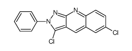 3,6-dichloro-2-phenylpyrazolo[3,4-b]quinoline Structure