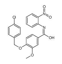 4-[(4-chlorophenyl)methoxy]-3-methoxy-N-(2-nitrophenyl)benzamide结构式