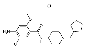 N-(1-cyclopentylmethylpiperid-4-yl)-2-methoxy-4-amino-5-chlorobenzamide hydrochloride结构式