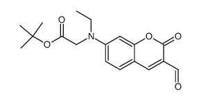 tert-butyl 2-(ethyl(3-formyl-2-oxo-2H-chromen-7-yl)amino)acetate结构式