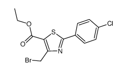 4-bromomethyl-2-(4-chloro-phenyl)-thiazole-5-carboxylic acid ethyl ester结构式