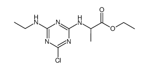 N-(4-chloro-6-ethylamino-[1,3,5]triazin-2-yl)-alanine ethyl ester结构式