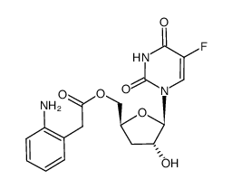 5'-[(2-aminophenyl)acetyl]-2'-deoxy-5-fluorouridine结构式