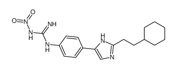 2-[4-[2-(2-cyclohexylethyl)-1H-imidazol-5-yl]phenyl]-1-nitroguanidine Structure